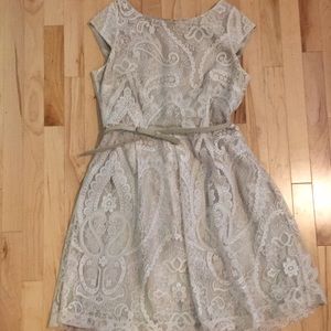 Liz Claiborne double layer dress, removable belt